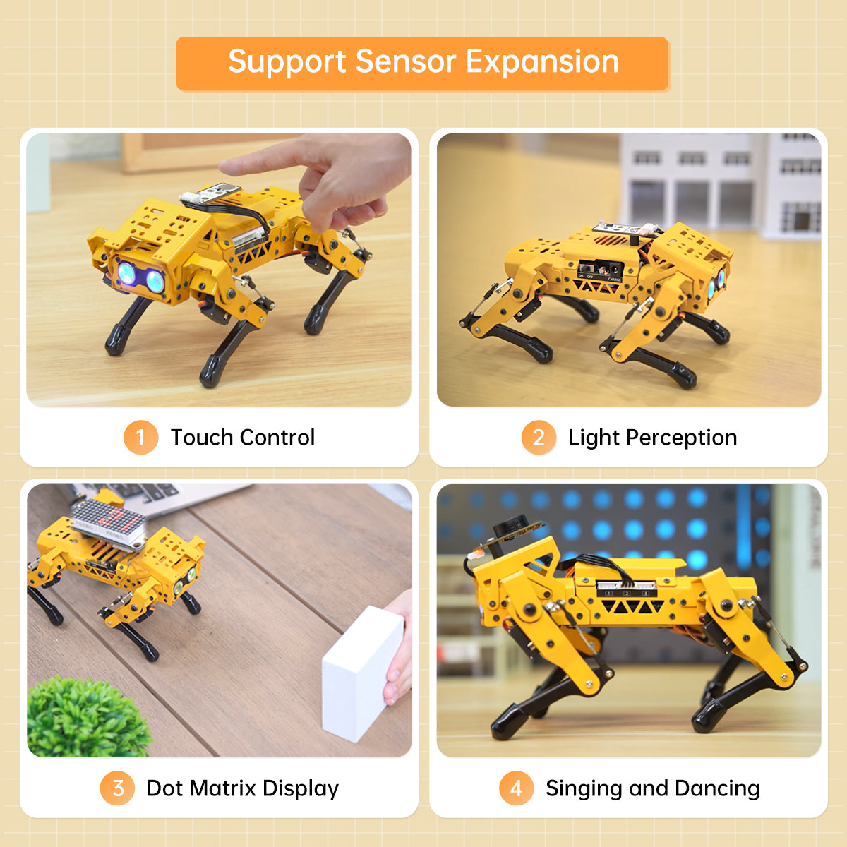 Hiwonder MechDog Open Source AI Robot Dog with AI Vision & Voice Interaction, Programmable with Scratch, Arduino, and Python Hiwonder MechDog Open Source AI Robot Dog with AI Vision & Voice Interaction, Programmable with Scratch, Arduino, and Python